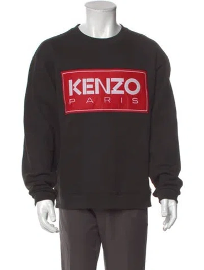 Pre-owned Kenzo Graphic Print Crew Neck Sweatshirt In Gray