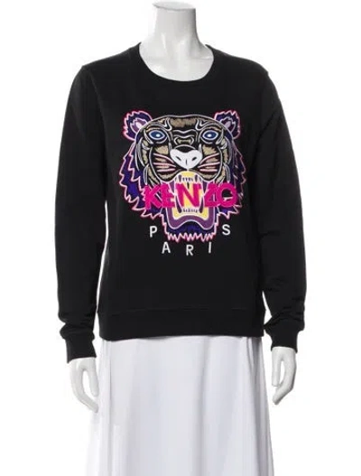 Pre-owned Kenzo Graphic Print Crew Neck Sweatshirt In Gray