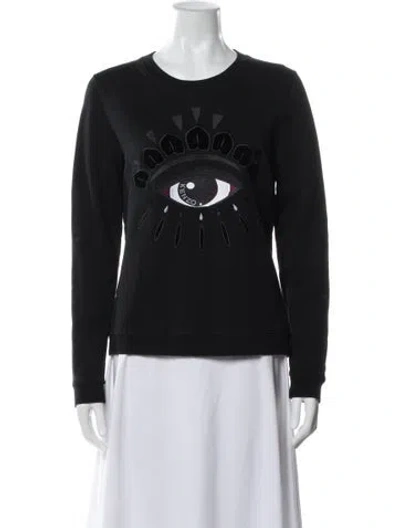 Pre-owned Kenzo Graphic Print Crew Neck Sweatshirt In Gray