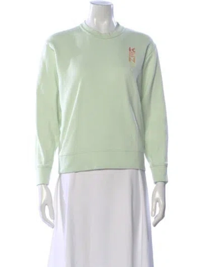 Pre-owned Kenzo Graphic Print Crew Neck Sweatshirt In Green