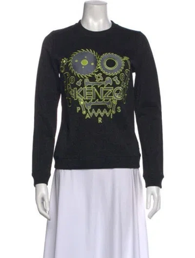 Pre-owned Kenzo Graphic Print Crew Neck Sweatshirt In Multi