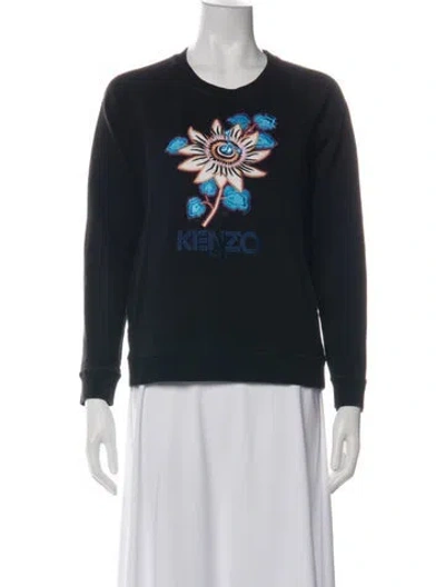 Pre-owned Kenzo Graphic Print Crew Neck Sweatshirt In Multi