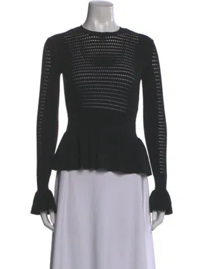 Pre-owned Kenzo Graphic Print Crew Neck Top In Black