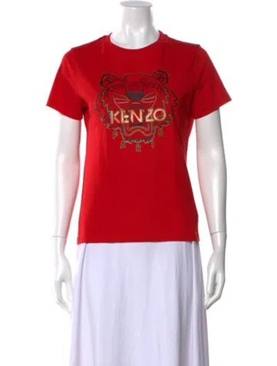 Pre-owned Kenzo Graphic Print Crew Neck T-shirt