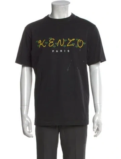 Pre-owned Kenzo Graphic Print Crew Neck T-shirt In Black