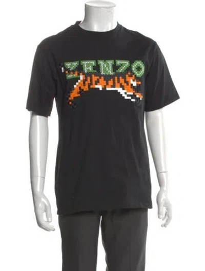 Pre-owned Kenzo Graphic Print Crew Neck T-shirt In Black