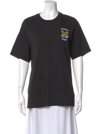 Pre-owned Kenzo Graphic Print Crew Neck T-shirt In Black