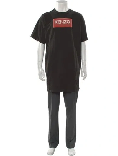 Pre-owned Kenzo Graphic Print Crew Neck T-shirt In Black