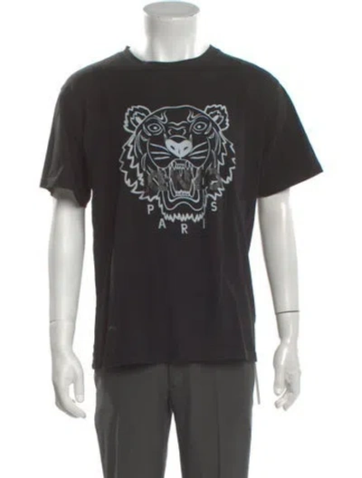 Pre-owned Kenzo Graphic Print Crew Neck T-shirt In Black