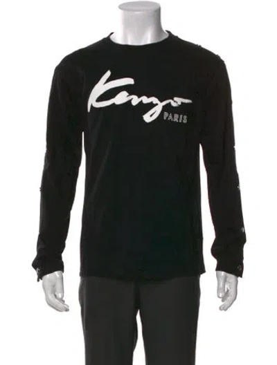 Pre-owned Kenzo Graphic Print Crew Neck T-shirt In Black