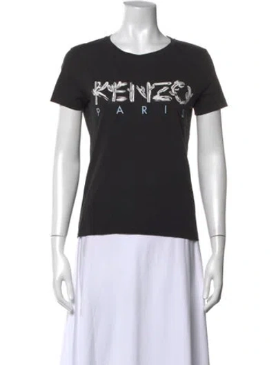 Pre-owned Kenzo Graphic Print Crew Neck T-shirt In Black