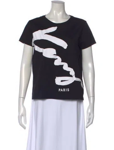 Pre-owned Kenzo Graphic Print Crew Neck T-shirt In Black