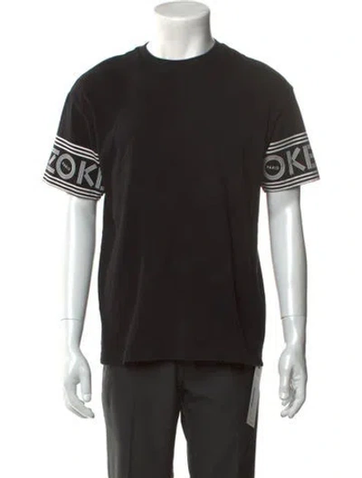 Pre-owned Kenzo Graphic Print Crew Neck T-shirt In Black