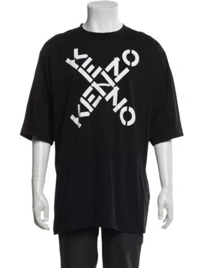 Pre-owned Kenzo Graphic Print Crew Neck T-shirt In Black