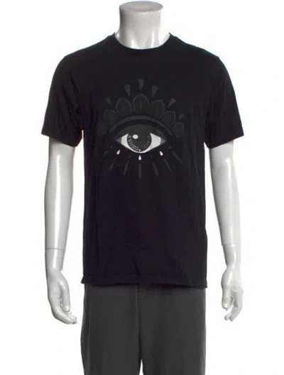 Pre-owned Kenzo Graphic Print Crew Neck T-shirt In Black