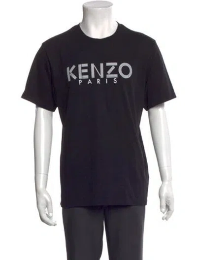 Pre-owned Kenzo Graphic Print Crew Neck T-shirt In Black