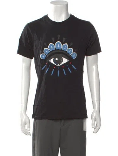 Pre-owned Kenzo Graphic Print Crew Neck T-shirt In Black