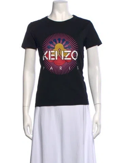 Pre-owned Kenzo Graphic Print Crew Neck T-shirt In Black