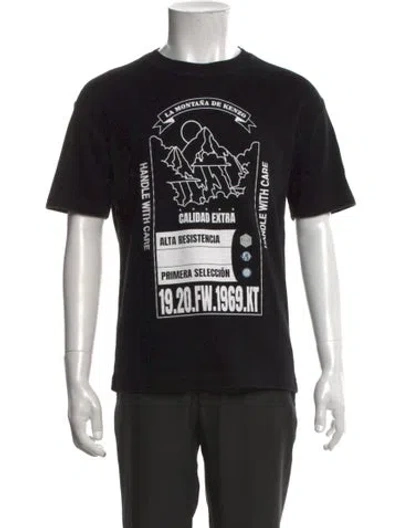 Pre-owned Kenzo Graphic Print Crew Neck T-shirt In Black
