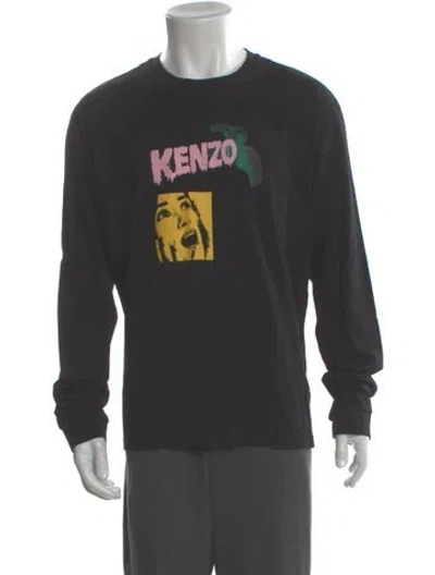 Pre-owned Kenzo Graphic Print Crew Neck T-shirt In Gray