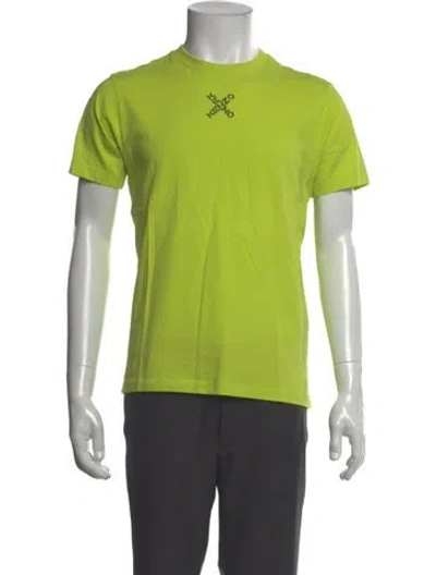 Pre-owned Kenzo Graphic Print Crew Neck T-shirt In Green