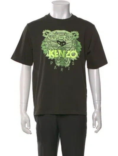 Pre-owned Kenzo Graphic Print Crew Neck T-shirt In Green