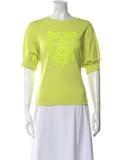 Pre-owned Kenzo Graphic Print Crew Neck T-shirt In Green