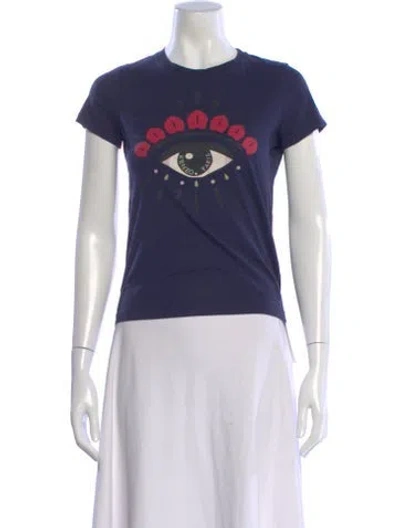 Pre-owned Kenzo Graphic Print Crew Neck T-shirt In Multi