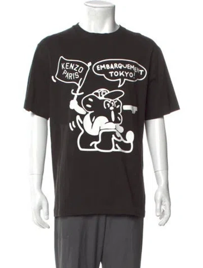 Pre-owned Kenzo Graphic Print Crew Neck T-shirt In Multi