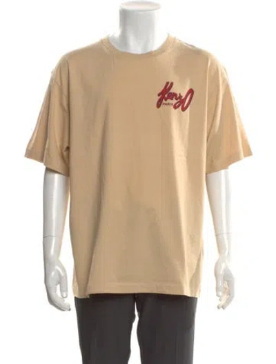 Pre-owned Kenzo Graphic Print Crew Neck T-shirt In Neutral