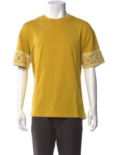Pre-owned Kenzo Graphic Print Crew Neck T-shirt In Neutral