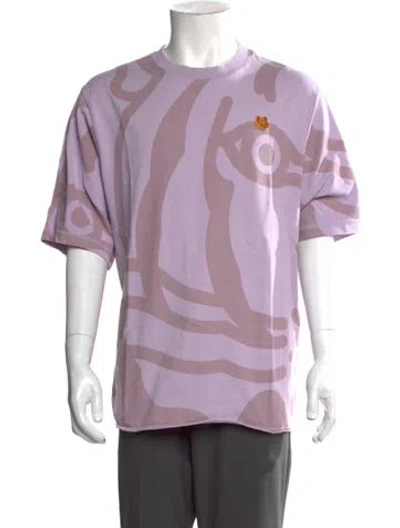 Pre-owned Kenzo Graphic Print Crew Neck T-shirt In Purple