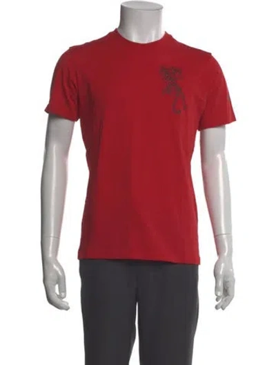 Pre-owned Kenzo Graphic Print Crew Neck T-shirt In Red