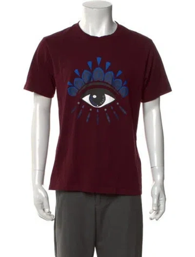 Pre-owned Kenzo Graphic Print Crew Neck T-shirt In Red