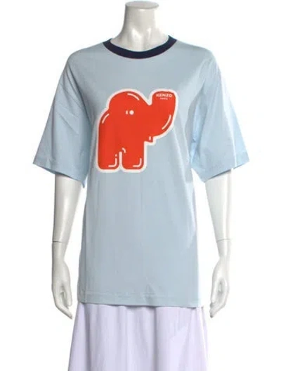 Pre-owned Kenzo Graphic Print Crew Neck T-shirt W/ Tags In Blue