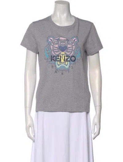 Pre-owned Kenzo Graphic Print Crew Neck T-shirt W/ Tags In Gray