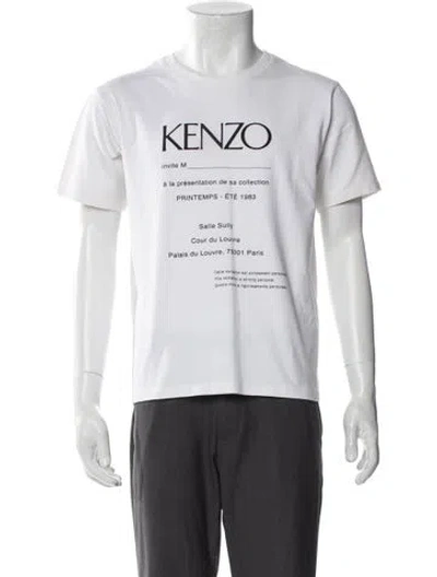 Pre-owned Kenzo Graphic Print Crew Neck T-shirt In White