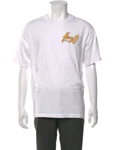 Pre-owned Kenzo Graphic Print Crew Neck T-shirt In White