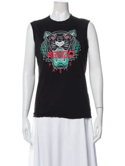 Pre-owned Kenzo Graphic Print Crew Neck T-shirt In White