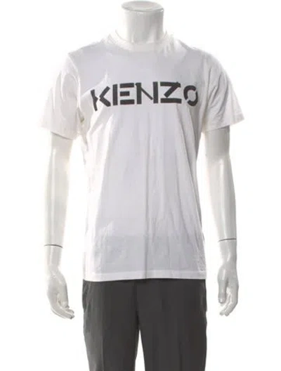 Pre-owned Kenzo Graphic Print Crew Neck T-shirt In White