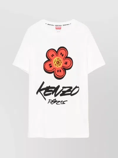 Kenzo Graphic Print Crewneck Short Sleeve T-shirt