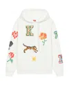 Kenzo Graphic Print Drawstring Hoodie In White