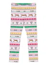 Kenzo Graphic-print Elasticated-waistband Leggings In Pink