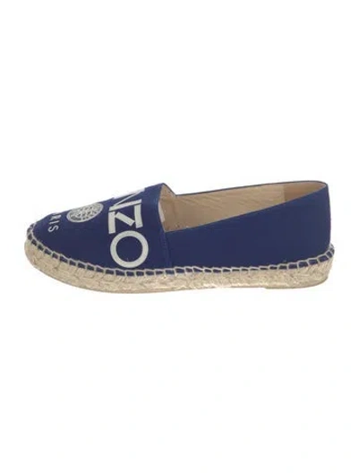 Pre-owned Kenzo Graphic Print Espadrilles In Blue