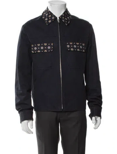 Pre-owned Kenzo Graphic Print Jacket In Black