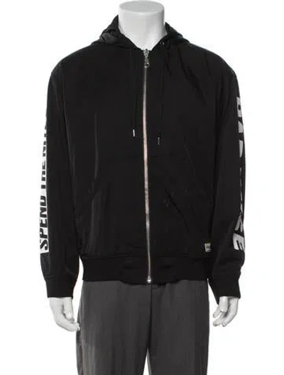 Pre-owned Kenzo Graphic Print Jacket In Black