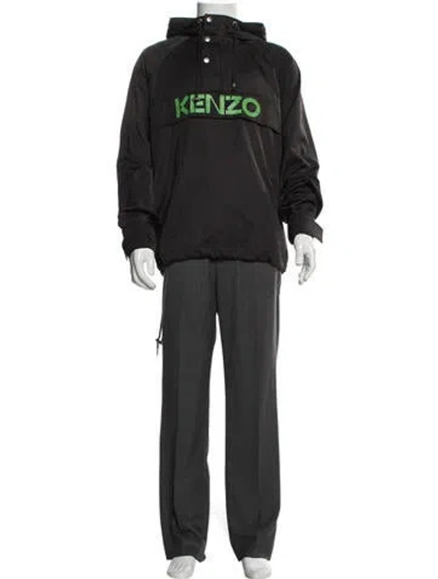 Pre-owned Kenzo Graphic Print Jacket In Black
