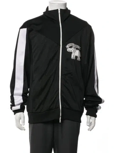 Pre-owned Kenzo Graphic Print Jacket In Black