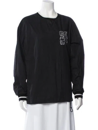 Pre-owned Kenzo Graphic Print Jacket In Black