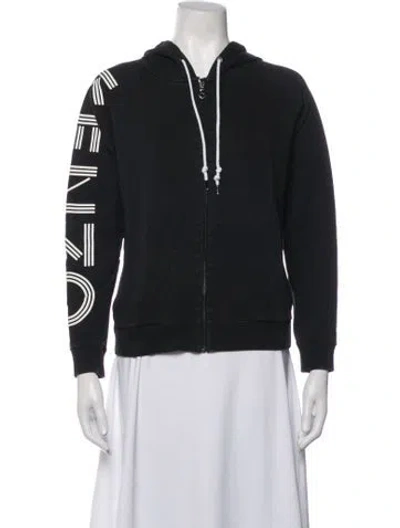 Pre-owned Kenzo Graphic Print Jacket In Black